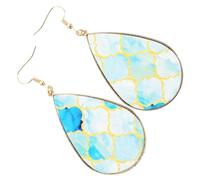 Veemoon 1 Pair Baroque Teardrop Earrings for Women Lightweight Statement Jewelry Fashionable Dangle Design for Everyday Wear Aesthetic Accessory for Teen