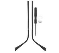 Veemoon 1 Pair Glasses Arm Glasses Replacement Temple Metal Streamlined Design Non-slip Ease Pressure on Ear Stylish Universal for Near-sighted Groups