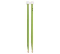 Veemoon 1 Pair Professional Felt Head Drum Mallets for Timpani and Orchestra Bell, Wooden Dual Head Sticks with Curved Handle and Balanced Hardness, for Jazz Drumming and Rehearsal