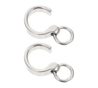 Veemoon 1 Pair Stainless Steel Parrot Foot Rings Bird Ankle Accessories Training Foot Chain for Outdoor Use Suitable for Parrots and Birds