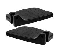 Veemoon 1 Pair Universal Wheelchair Footrest Replacement Pedals with Rising Design Anti-Slip Protection Black Pp Material for Mobility Aid