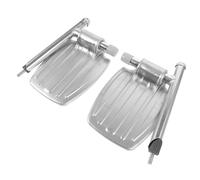 Veemoon 1 Pair Wheelchair Leg Rest Replacement Heavy Duty Foot Pedals with Support Bar for Enhanced Stability and Mobility Compatible with Wheelchair Brands