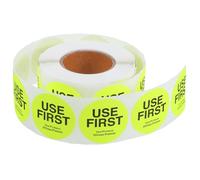 Veemoon 1 Roll Use First Stickers Labels, 1.5inch Round Food Inventory Control Labels Inventory Management Stickers for Restaurant Kitchen Service Food Service and Safety Prevent Expired and Mistakes