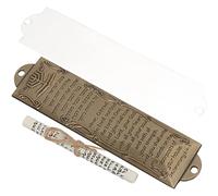 Veemoon 1 Set Mezuzah with Holy Scroll for Door Commandments Plaque Mezuzah Lettering Blessing Plaque Metal Doorpost Outdoor Decor Jewish Scroll Hebrew Letter Hanukkah Gift