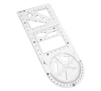 Veemoon 1 Set Multifunctional Geometry Ruler Student Drawing Template Measuring Tool for Creative Designs for School Art Architecture and Engineering Applications