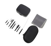 Veemoon 1 Set Portable Hearing Aid Cleaning Kit Daily Use Cleaners Professional Brush Set for Hearing Amplifiers Durable Reusable Accessories for Deep Cleaning