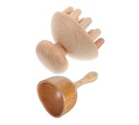 Veemoon 1 Set Wooden Cup Massager Multi Function Therapy Cupping Tool for Home Use Smooth Texture for Safe and Comfortable Massage for Stress Relief and Muscle for Family and Friends