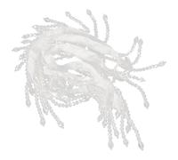 Veemoon 1 Yard White Crystal Beaded Trim Tassel Fringe for Clothing and Bags, DIY Beaded Fringe that Can Be Cut into Different Lengths and is Not Easy to Deform