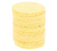 Veemoon 10-Pack Round Wood Pulp Cotton Facial Cleaning Sponges for Deep Cleansing and Exfoliating Skin for Makeup Removal and Daily Cleansing