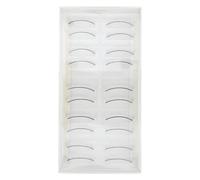 Veemoon 10 Pairs Practice Lash Strips for Novices Black Fiber Eyelash Extensions Training Fake Lashes for Mannequin Head, Long Natural Style, for Beauty Salons and Beginners