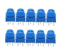 Veemoon 10 Pcs Adjustable 10k Trimmer Potentiometer Resistors with 3 Pins for Breadboard Use Design