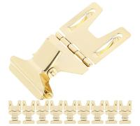Veemoon 10 Pcs Stainless Steel Clip-on Sign Holders with Convenient Clip and Versatile Design for Retail Environments and Daily Operations, Golden Merchandise Price Tag Card Holder