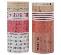 Veemoon 10 Rolls Decorative Washi Tape Set for Scrapbook and Journal DIY Crafting, Creative Paper Adhesive Tapes with Habit Tracker and Daily Planner Designs, Colourful Arts Crafts