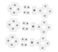Veemoon 10 Sets Handle Conductive Glue Pad Conductive Pad Repair Replacement Parts White Silica Gel