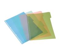 Veemoon 10 Sets Insertable Binder Dividers B5 26-Hole with Red Pp Material, Quick Classification for Office Loose-Leaf Notebooks Random Color