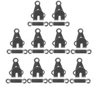 Veemoon 10 Sets Pants Hook and Bar Fasteners Metal Pant Hooks Black Unique Design Effective Fasteners Not Easy to Wear Sewing Project Travel Clothes Trousers Accessories