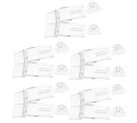 Veemoon 10 Sets Transparent Acrylic Lock Hasp Buckles for Cabinets and Display Boxes Clear Hinge Latches for Secure Snap Door Fastening Easy Installation Multi-Purpose Home Office Storage