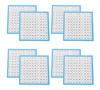 Veemoon 10 Sheets Laminated Chart Math Hundred Board Educational Digital Math Learning Charts for Classroom and Homeschool Supplies
