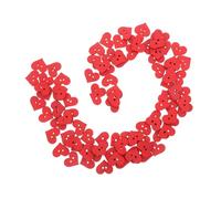 Veemoon 100 Pieces Heart Shaped Wooden Buttons for Sewing and DIY Crafts Small Red Decorative Buttons for Handmade Clothing and Accessories Bulk Supply for Creative Projects