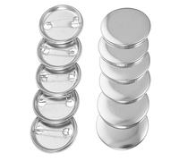 Veemoon 100 Sets Blank Tinplate Badges DIY Craft Buttons Durable Badge Making Kit for Shirts Hats and Jackets High Transparency Film for Custom Designs Convenient and Practical Craft
