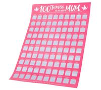 Veemoon 100-Things to Do Mother Scratch Off Poster Pink Family Wall Decor Mother's Day Wish List Activity Countdown