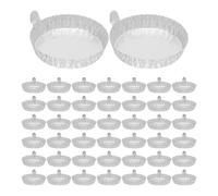 Veemoon 100pcs Aluminum Weighing Boats with Handle for Laboratory Use, Sturdy Aluminum Foil Material, Easy Handling and Accurate Lab Measurements, for Chemistry Lab Sample Weighing