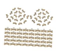 Veemoon 100pcs Antiqued Dog Bone Charms Mini Zinc Alloy Pendants for DIY Jewelry Making Unique Pet Bone Beads for Bracelets Necklaces Earrings Car Key and Bag Decoration