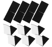Veemoon 100pcs Black Self-Adhesive Hook and Loop Tapes Strong Adhesive Strength, Nylon Blending Material, Double-Sided Adhesive Stickers for Handmade Crafts and Wire Organising