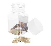 Veemoon 100pcs Brass Electrodes Strips, 0.39" x 0.39" Brass Sheet Metal Electrode Strip for Scientific Experiments Chemistry Sample Plating DIY Physics Education