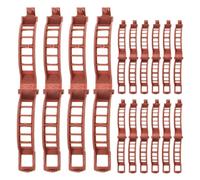 Veemoon 100pcs Brown Plant Stem Support Clips for Garden Vine and Tomato Stem Straightening Plastic Plant Clips and Trellis Fixing Gardening Supplies for Vegetable and Flower Growth