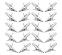Veemoon 100pcs Christmas Flower Ornament Clips Iron Mini for Wreaths | Silver Metal Finish, Minimalist Design, Quick Positioning in Tight Spaces, for Baubles and Garlands