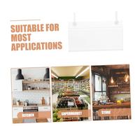 Veemoon 100pcs Clear Plastic Label Holders with Two-Ear Hanging Clips for Wire Shelf Price Tags Basket Bin Sign Display for Supermarkets and Retail Stores Transparent Merchandise Sign