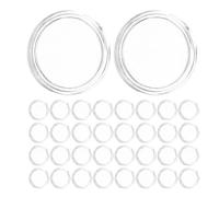 Veemoon 100pcs Coin Stand Holder Capsules Round Acrylic Container 27mm Secure Fit Prevent Dust and Scratches for Exhibiting Medal and Coin Collectors