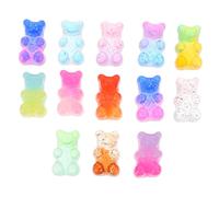 Veemoon 100pcs Colorful Bear Shape Resin Charms Phone Case Decor Craft Ornament Cute DIY Accessories for Phone Cases Home Decorations and Creative Projects