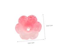 Veemoon 100pcs Colorful Gradient Glass Bellflower Beads Artistic Lily Floral Charms for DIY Jewelry Making Polished Smooth Glass Petal Beads for Bracelets Necklaces Crafting Decoration