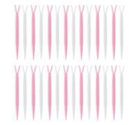 Veemoon 100pcs Double Eyelid Sticker Y-shape Forks Makeup Applicator Tools for Women Cosmetic Accessories Lightweight Portable Cosmetic Supplies Random Color