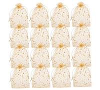 Veemoon 100Pcs Drawstring Mesh Bags Elegant Jewelry Pouches Lightweight Goodie Bags for Weddings Parties and DIY Star Moon Design