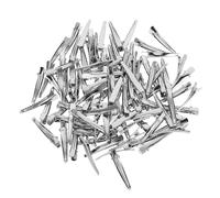 Veemoon 100pcs Duckbill Hair Clips Silver 4.6cm Non-slip Hair Sectioning Clips Metal Styling Clamps for Women Salon and Home Haircut Use