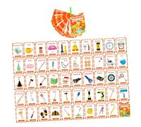 Veemoon 100pcs Educational Flash Cards for Montessori Learning for Boys and Bright Visual Recognition and Speech Therapy Portable Cognitive Development Cards