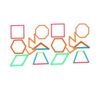 Veemoon 100pcs Geometry Building Sticks for Polygonal Splicing Manipulatives with Lengths for Classroom and Home Learn Triangle Side Relationships Shape Construction and Math Skills