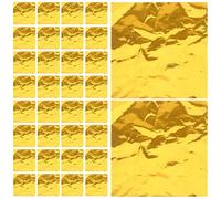 Veemoon 100pcs Gold Aluminum Foil Candy Wrappers 10x10cm Square Sheets for Homemade Chocolate and Caramel Wrapping, Food-Safe Candy Wrapping Paper for Party and Holiday Baking