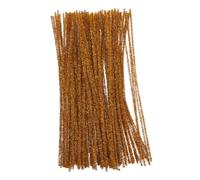 Veemoon 100pcs Gold Glitter Pipe Cleaners Durable Chenille Stems for Crafting and Pipe Maintenance Sparkly Tinsel Sticks for DIY Art Projects Skill Development and Holiday Decorations