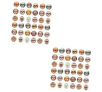 Veemoon 100pcs Halloween Skull Glass Cabochons - Time Gem Patch Charms for Jewelry Making - Necklace and Bracelet Beads Flat 3D Spacer Bead Tiles Perfect for Spooky Crafts and DIY