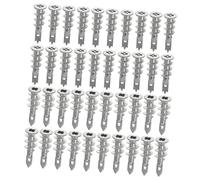 Veemoon 100pcs Heavy Duty Drywall Wall Anchors for Gypsum Board Zinc Alloy Expansion Bolts with Dual Triangle Crown Shapes High Hardness Fixings for Brackets Curtain Rods Picture Frames