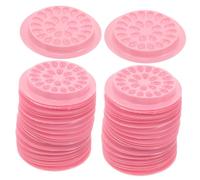 Veemoon 100pcs Lash Extension Holder Eyelash Grafting Pallet with Multiple Grooves for Quick Glue Application Suitable for Beauticians and Eyelash Extensions in Pink