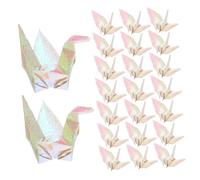 Veemoon 100PCS Paper Crane Premade Origami Cranes Hand Folded for Wedding Shower Party Decorations Photo Backdrops Outdoor Use