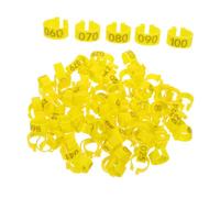 Veemoon 100Pcs Pigeon Leg Rings Identification Bands for Homing Pigeons and Poultry Lightweight Private Bird Markers for Easy Breeding Management