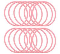 Veemoon 100pcs Pink Thin Hair Elastics Rubber Bands for Stretchy Hair Ties No Seam Ponytail Holders Accessories for Braids