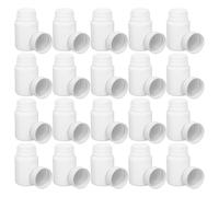 Veemoon 100pcs Plastic Empty Medicine Bottles Airtight Screw Top Storage Bottle for Tablets Vitamins Small Use in