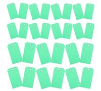 Veemoon 100pcs PVC Suitcase Labels with Wire, Writable Surface and Sturdy Construction, 4.7' X 2.3' Shipping Tags for Luggage and Shelf Racks, for Airports and Homes, Classic Design